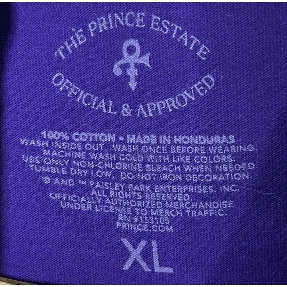 Purple Rain‎ Prince and The Revolution Tee Short Sleeve XL Official Shirt Rock